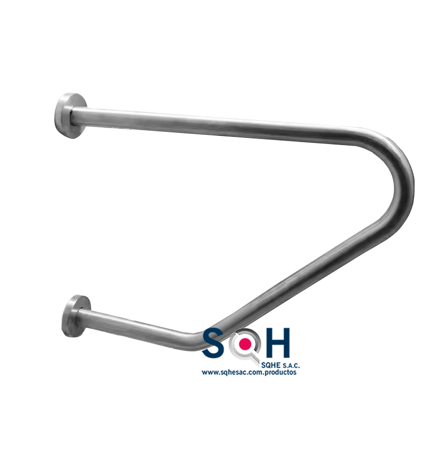 Barra de seguridad angular modelo D en acero inoxidable de 70cm - Imagen 2