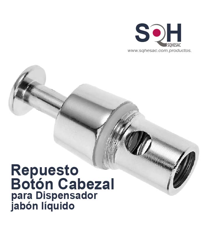 Repuestos botón cabezal para dispensador de jabón líquido acero inoxidable 1000ml - Imagen 2