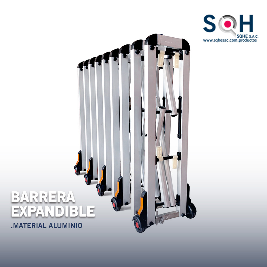 Barrera extendible retráctil en aluminio hasta 5mts - Imagen 2